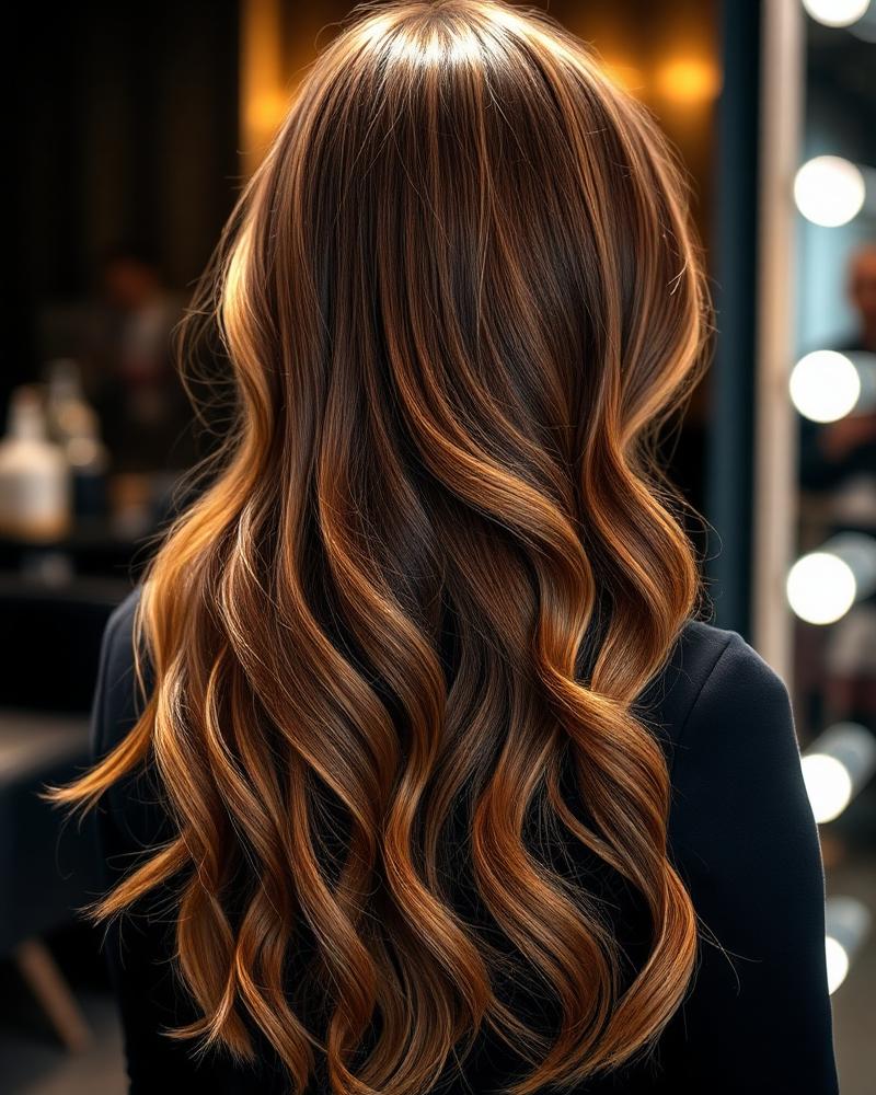 Cabelo com luzes e balayage